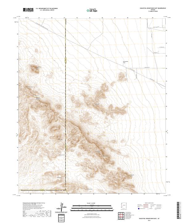 USGS Topographic Map – Eagletail Mountains East