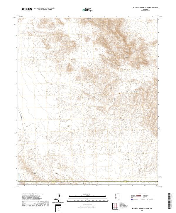 USGS Topographic Map – Eagletail Mountains West