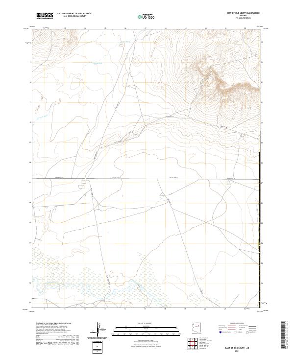 USGS Topographic Map – East of Old Leupp