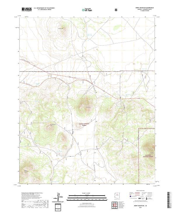 USGS Topographic Map – Ebert Mountain