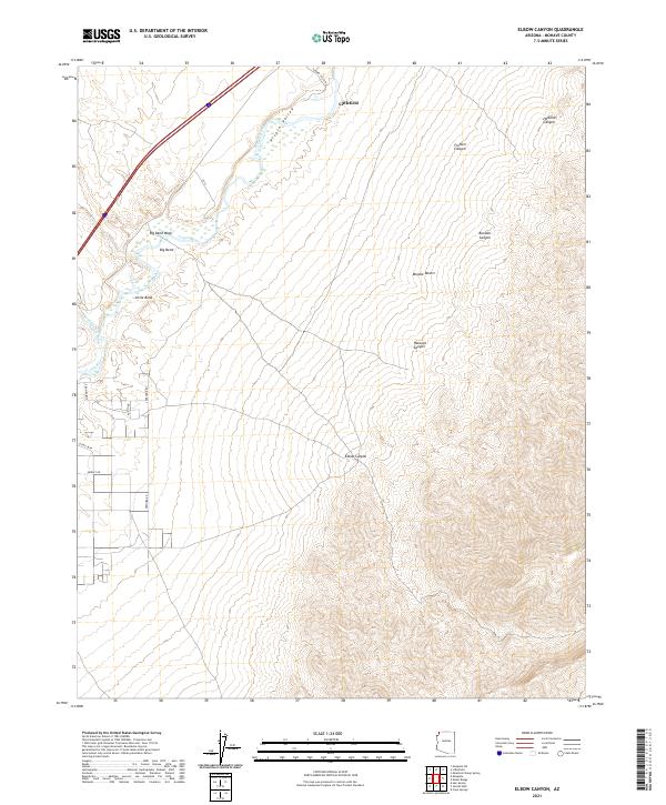 USGS Topographic Map – Elbow Canyon