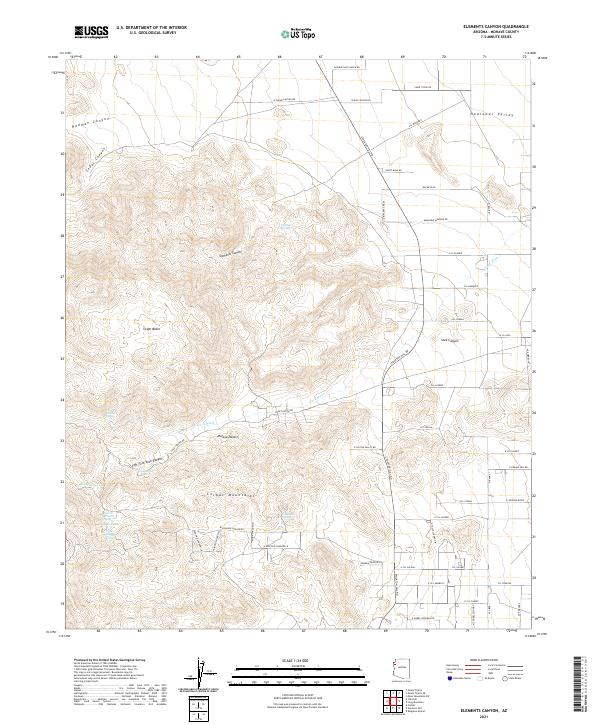 USGS Topographic Map – Elements Canyon