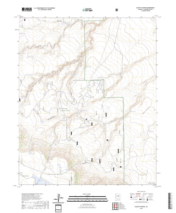 USGS Topographic Map – Elliott Canyon
