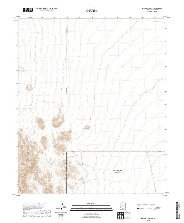 2021 Map of Engesser Pass SW, 2021 Print