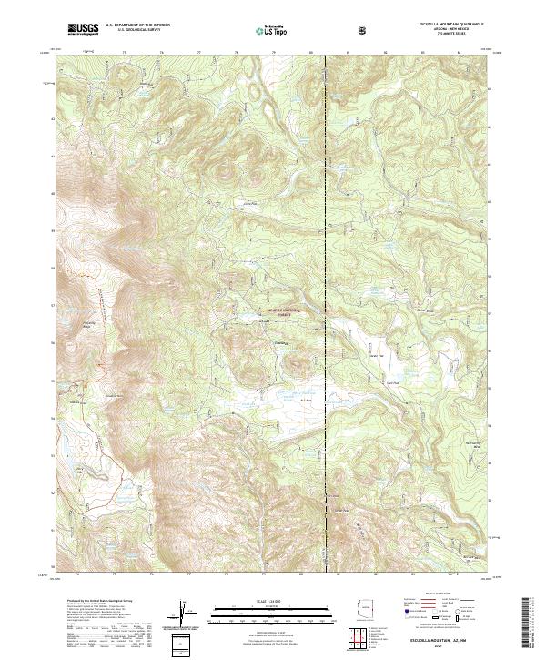 USGS Topographic Map – Escudilla Mountain