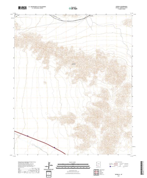 USGS Topographic Map – Estrella
