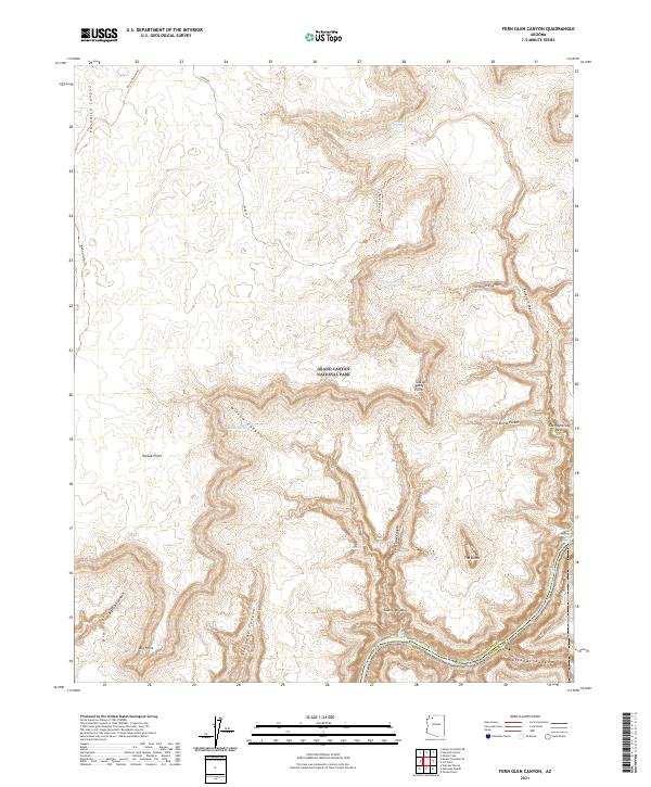 USGS Topographic Map – Fern Glen Canyon