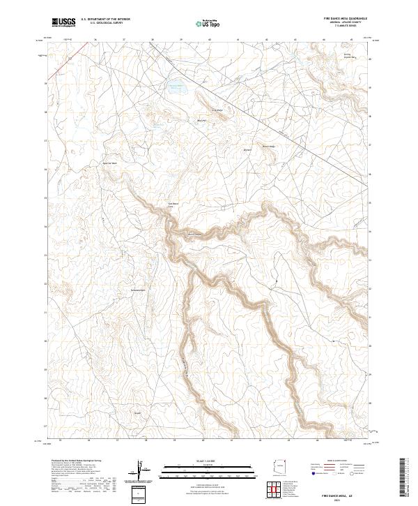 USGS Topographic Map – Fire Dance Mesa