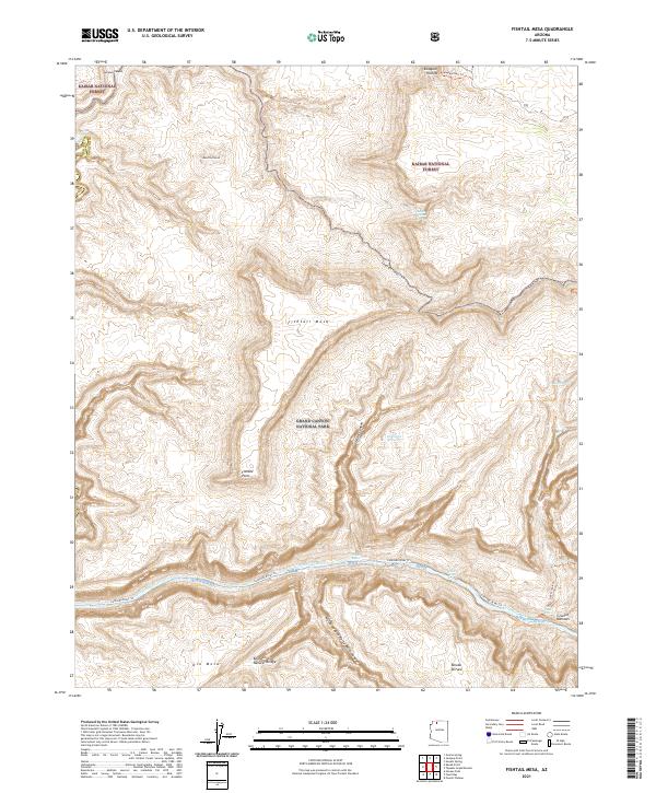 USGS Topographic Map – Fishtail Mesa