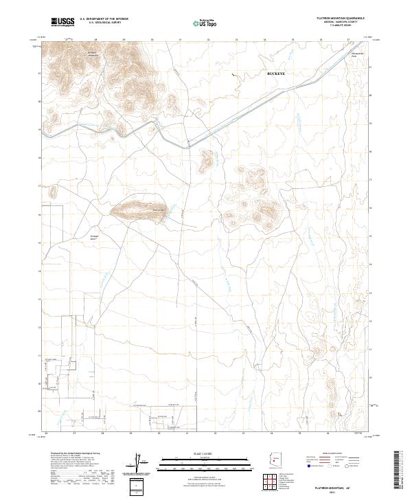 USGS Topographic Map – Flatiron Mountain