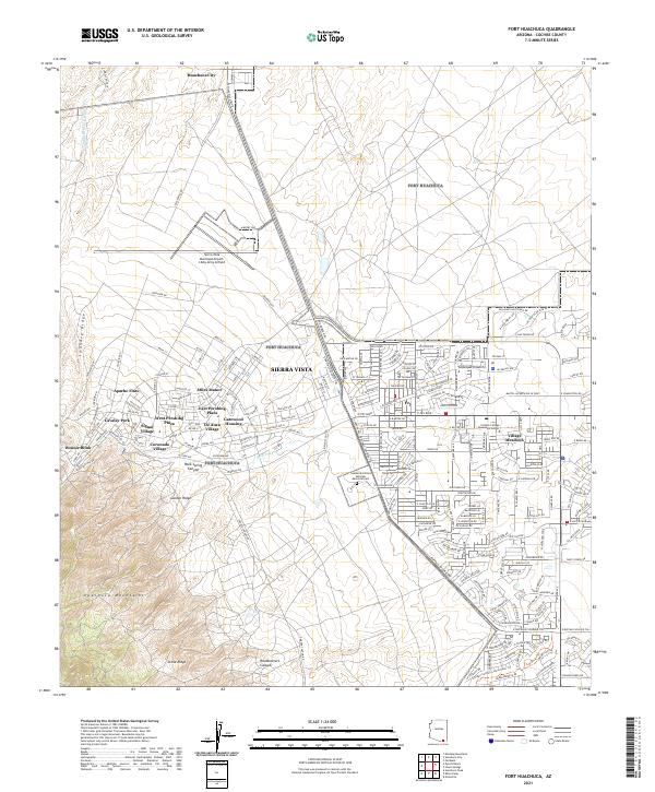 USGS Topographic Map – Fort Huachuca