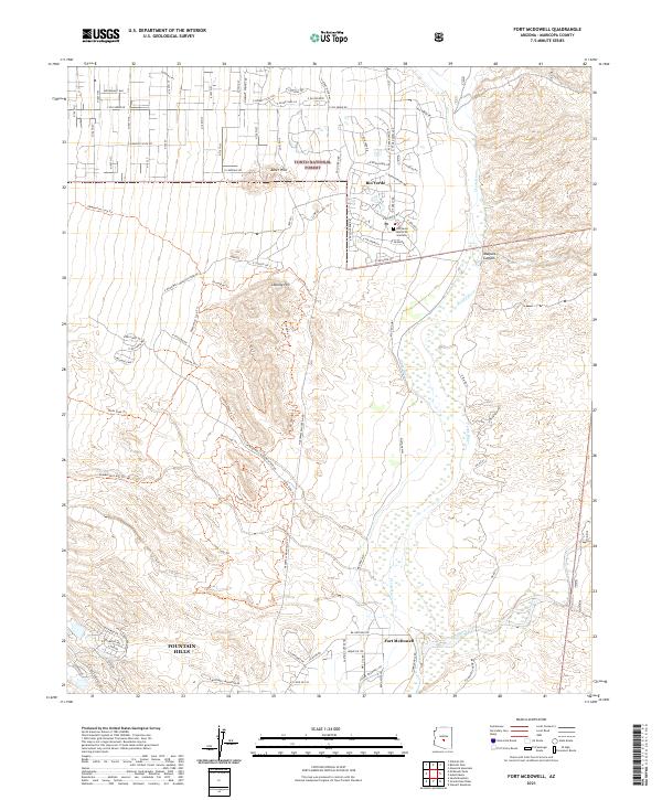 USGS Topographic Map – Fort McDowell