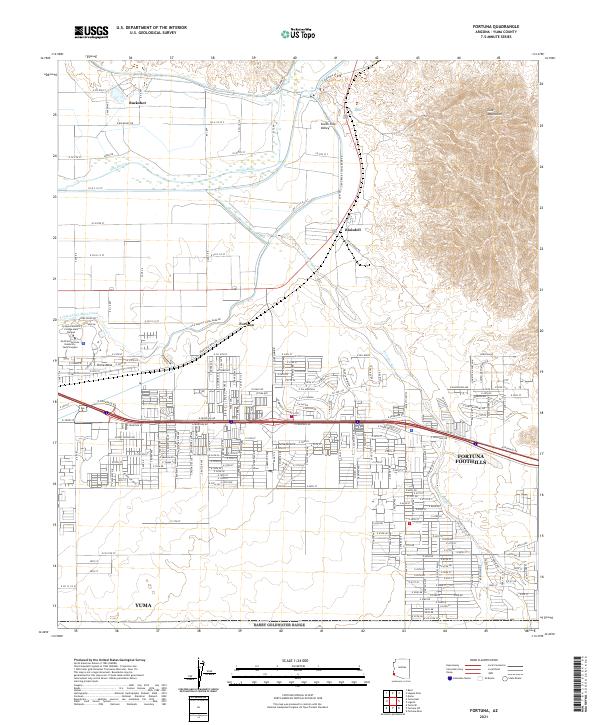 USGS Topographic Map – Fortuna