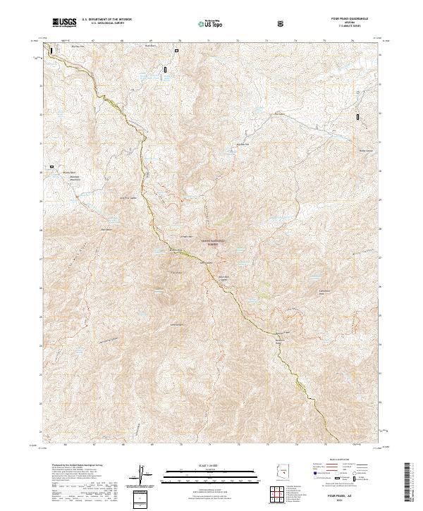 USGS Topographic Map – Four Peaks