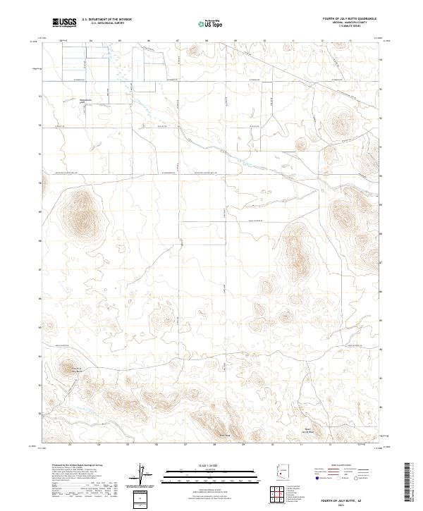 USGS Topographic Map – Fourth of July Butte