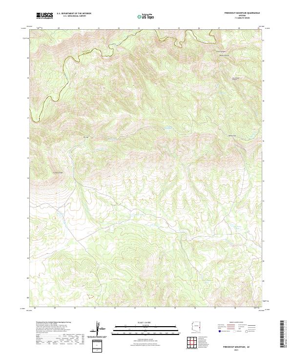 USGS Topographic Map – Freezeout Mountain