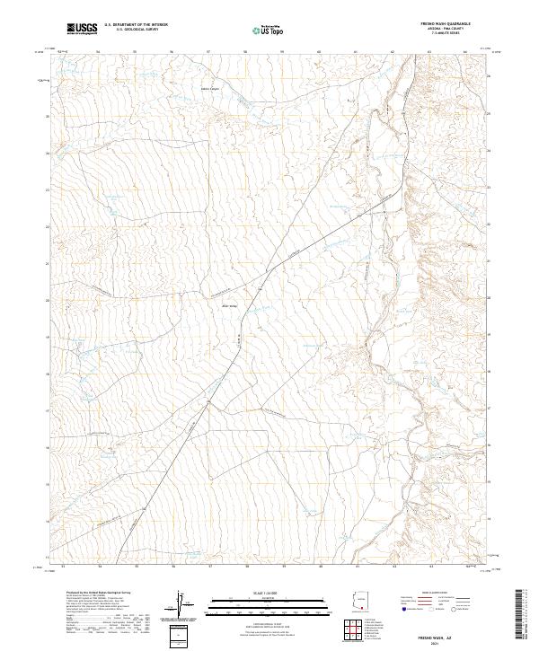 USGS Topographic Map – Fresno Wash