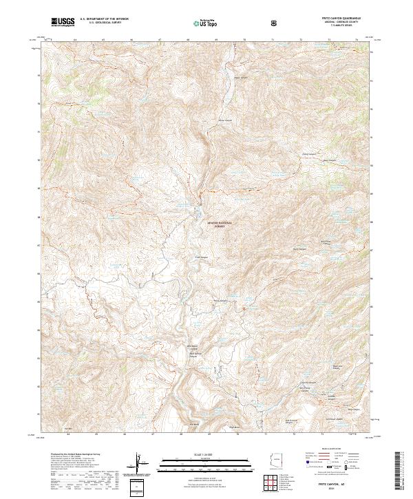 USGS Topographic Map – Fritz Canyon