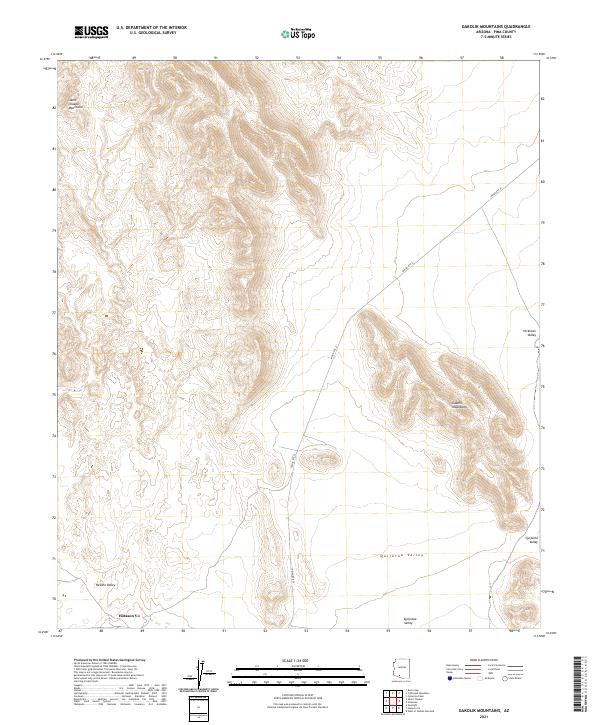 USGS Topographic Map – Gakolik Mountains
