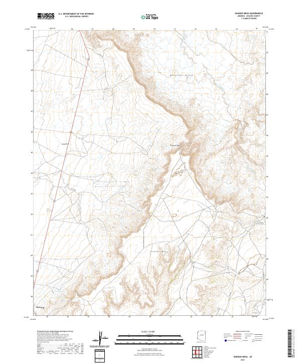 USGS Topographic Map – Ganado Mesa