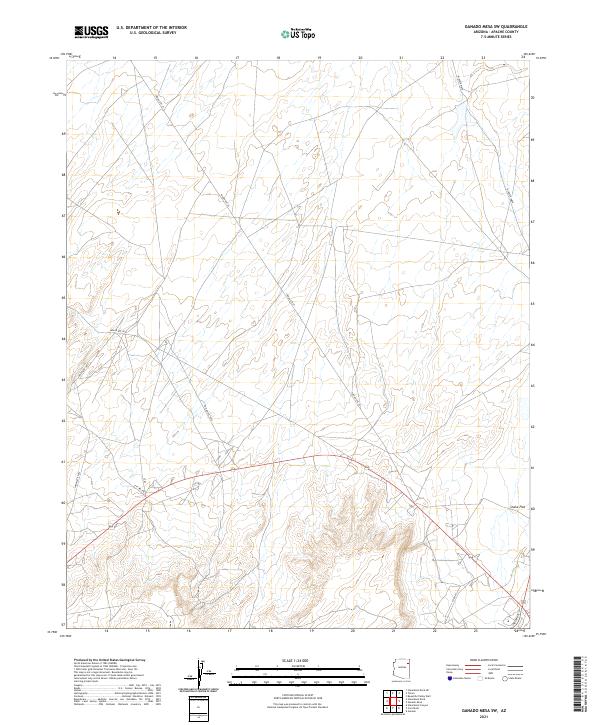 2021 Map of Ganado Mesa SW, 2021 Print