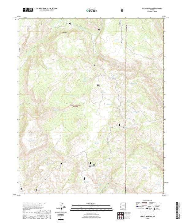 USGS Topographic Map – Gentry Mountain