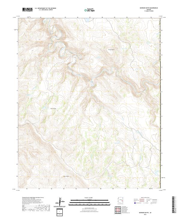 USGS Topographic Map – Georges Butte