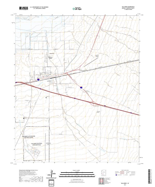 USGS Topographic Map – Gila Bend