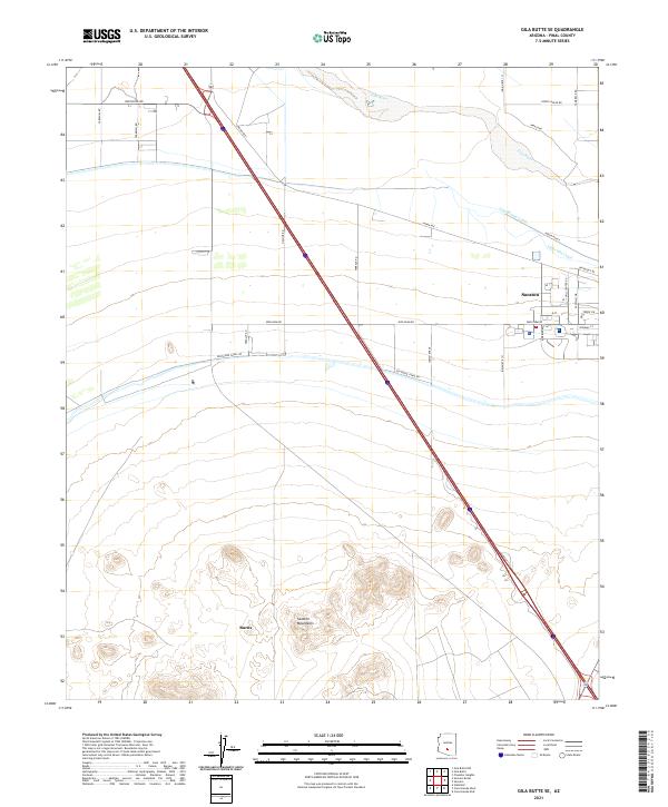 USGS Topographic Map – Gila Butte SE