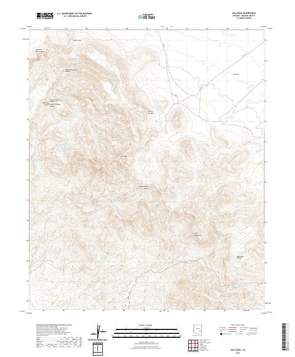 USGS Topographic Map – Gila Peak