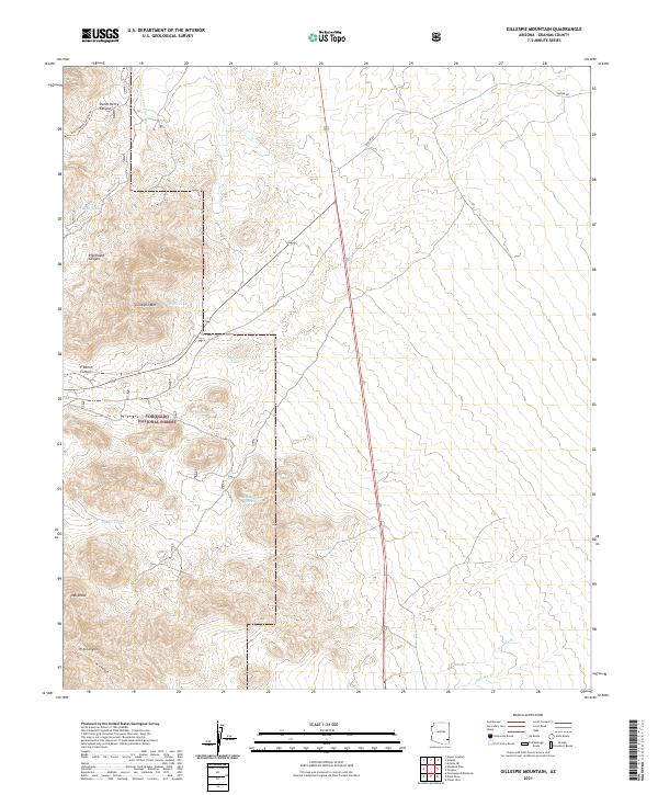 USGS Topographic Map – Gillespie Mountain