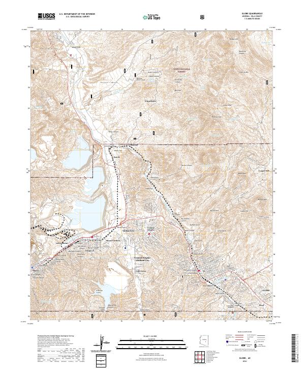 USGS Topographic Map – Globe