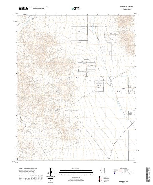 USGS Topographic Map – Gold Basin