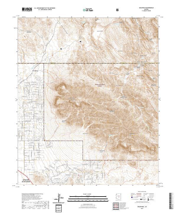 USGS Topographic Map – Goldfield