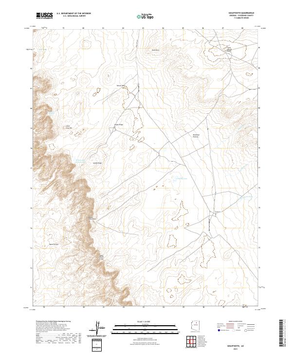 USGS Topographic Map – Goldtooth
