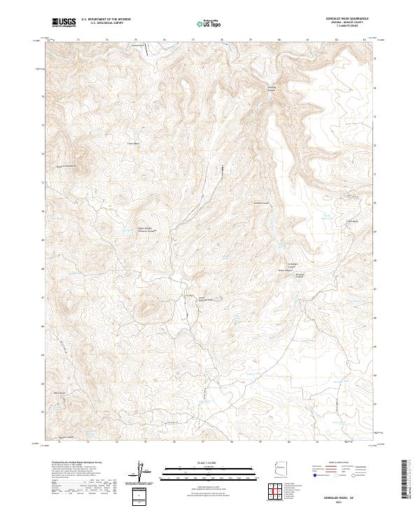 USGS Topographic Map – Gonzales Wash