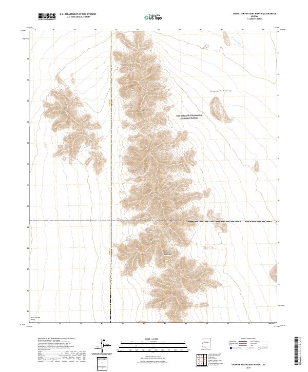 2021 Map of Granite Mountains North, 2021 Print