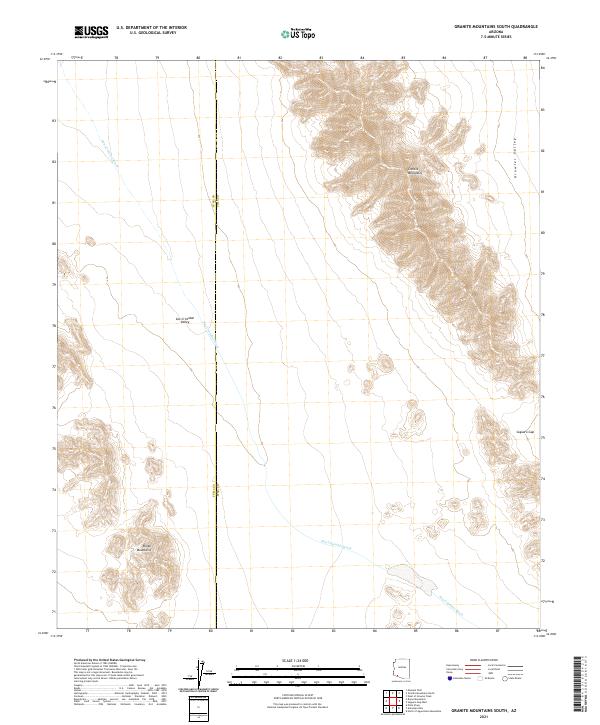 USGS Topographic Map – Granite Mountains South