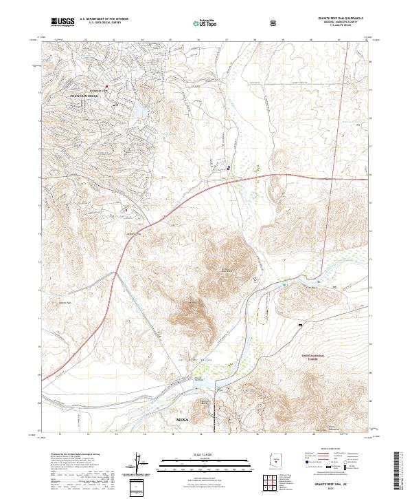 USGS Topographic Map – Granite Reef Dam