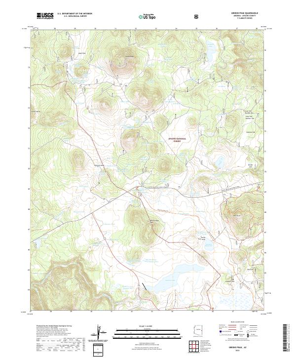 USGS Topographic Map – Greens Peak