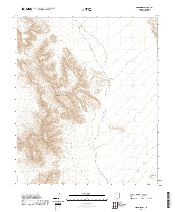 USGS Topographic Map – Growler Peak