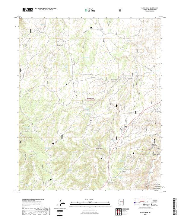 USGS Topographic Map – Hanks Draw