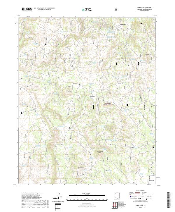USGS Topographic Map – Happy Jack
