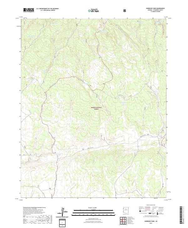 USGS Topographic Map – Harbison Tank