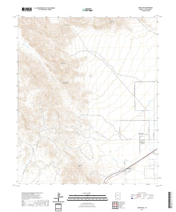 USGS Topographic Map – Harcuvar