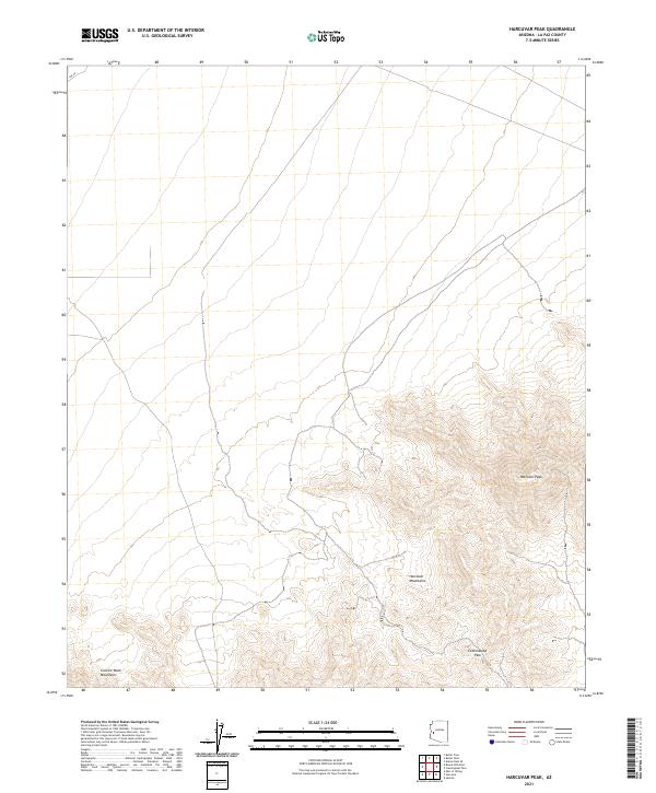 USGS Topographic Map – Harcuvar Peak