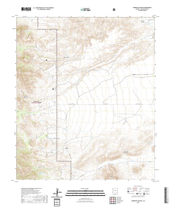 USGS Topographic Map – Harrison Canyon