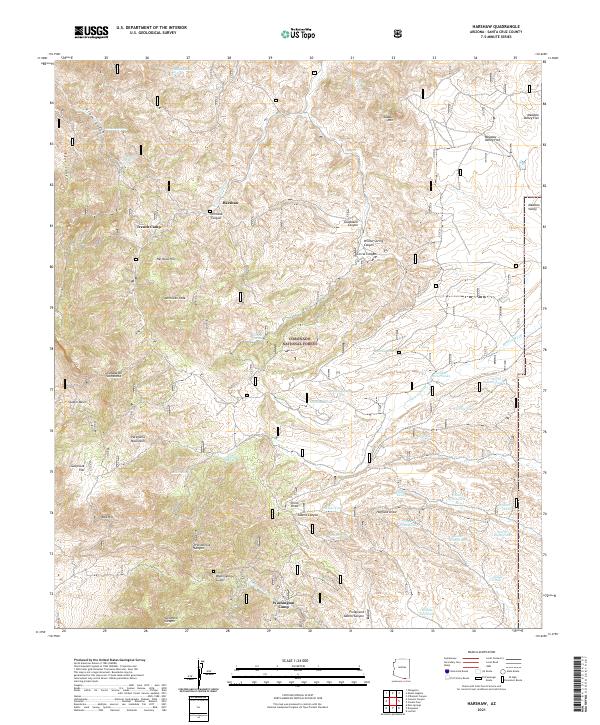 USGS Topographic Map – Harshaw