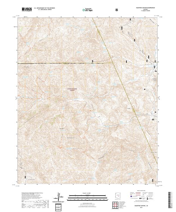 USGS Topographic Map – Haunted Canyon