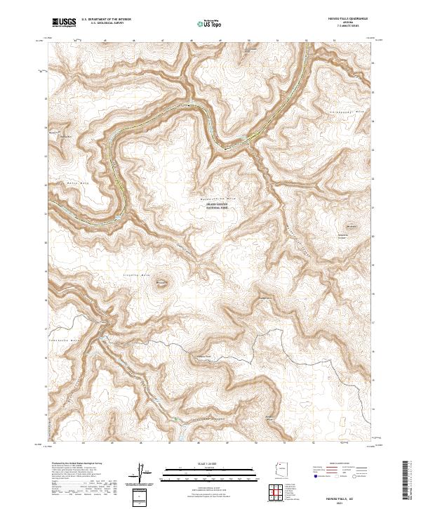 USGS Topographic Map – Havasu Falls